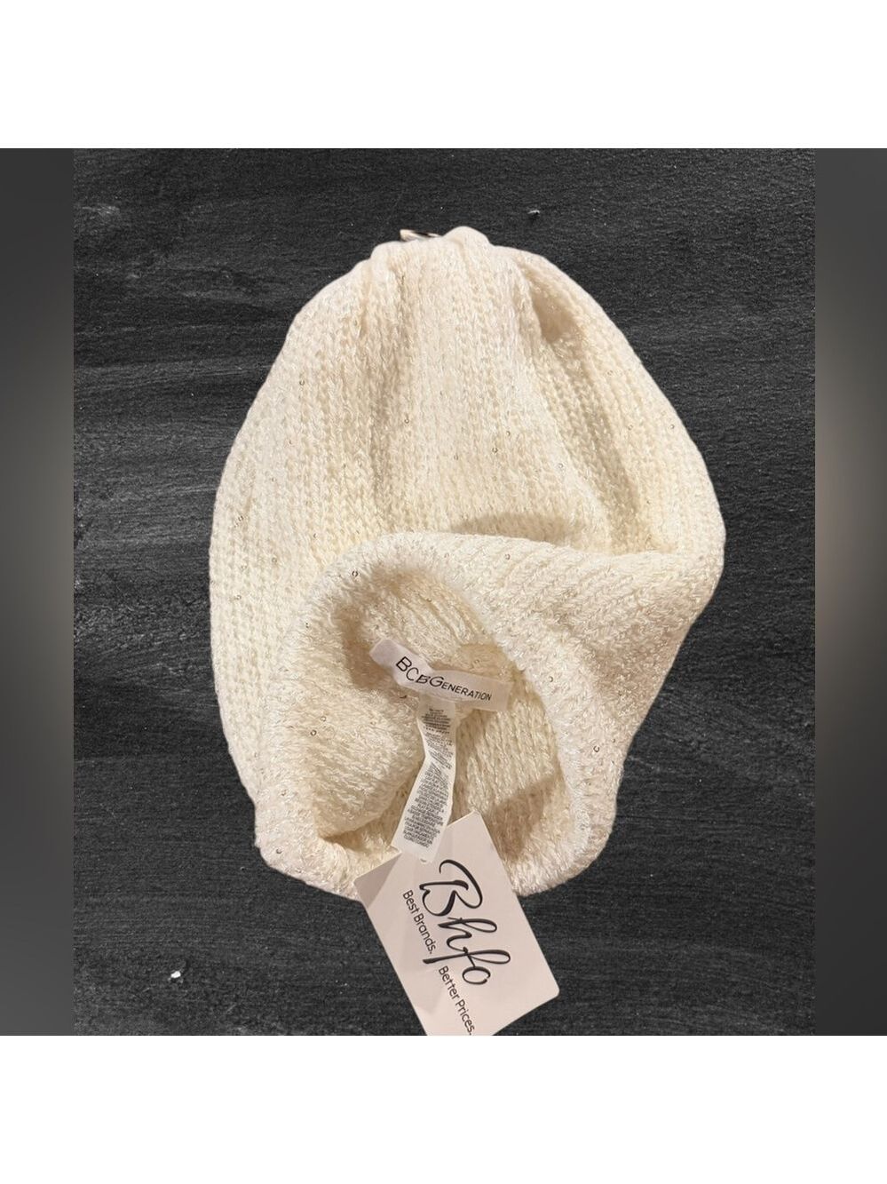 BCBGeneration Ivory Knit Beanie Women's